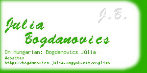julia bogdanovics business card